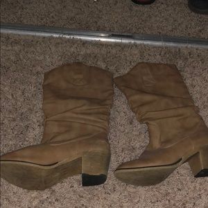 Tan cowboy boots
